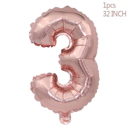 Rose Gold Wedding Birthday Party Balloons Happy Birthday Letter Foil Balloon Baby Shower Anniversary Event Party Decor Supplies