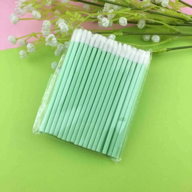 50pcs Disposable Cosmetic Makeup Lip Brush Lipstick Lip Glossy Wands Pen Cleaner Applicator Eyeshadow Lip Gloss Brushes Tools