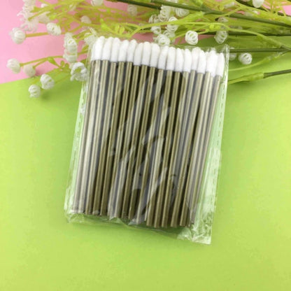 50pcs Disposable Cosmetic Makeup Lip Brush Lipstick Lip Glossy Wands Pen Cleaner Applicator Eyeshadow Lip Gloss Brushes Tools