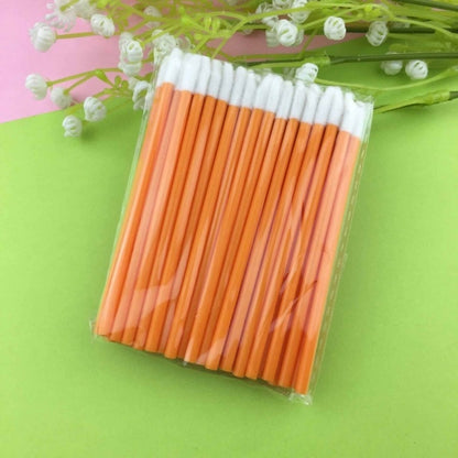 50pcs Disposable Cosmetic Makeup Lip Brush Lipstick Lip Glossy Wands Pen Cleaner Applicator Eyeshadow Lip Gloss Brushes Tools