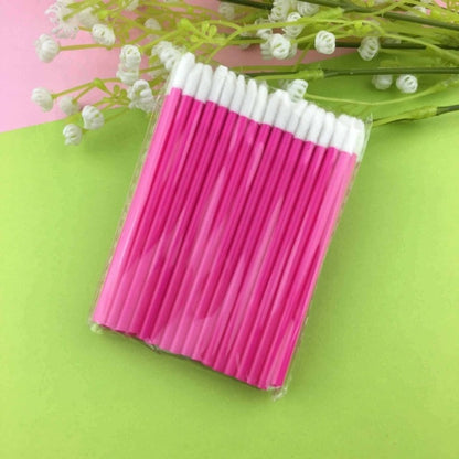 50pcs Disposable Cosmetic Makeup Lip Brush Lipstick Lip Glossy Wands Pen Cleaner Applicator Eyeshadow Lip Gloss Brushes Tools