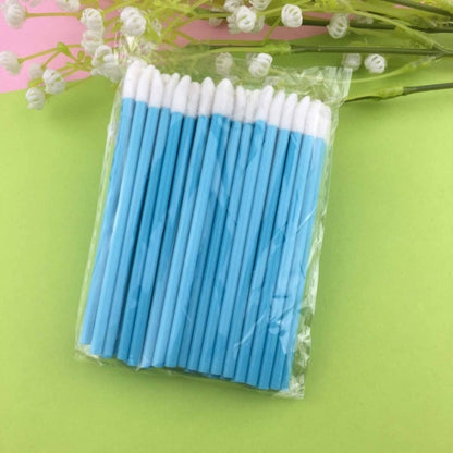 50pcs Disposable Cosmetic Makeup Lip Brush Lipstick Lip Glossy Wands Pen Cleaner Applicator Eyeshadow Lip Gloss Brushes Tools