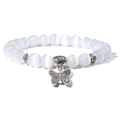 Handmade Natural Stone Lotus Ohm Buddha Beads Bracelet Pink Zebra Stone Lotus Charm Bracelet for Women Men Yoga  Jewelry Gifts