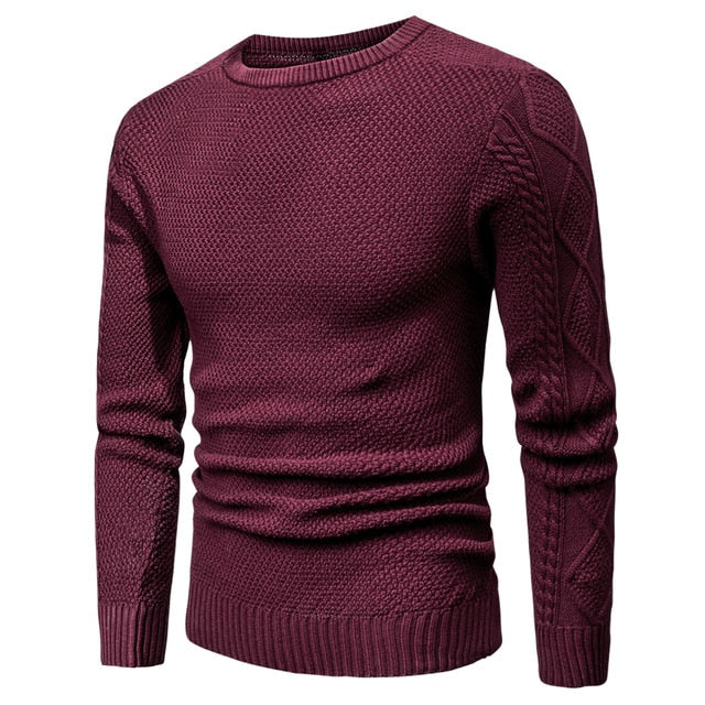 Luulla Men 2020 Spring Casual 100% Cotton Warm Sweater Pullovers Men Autumn Fashion 3D Geometric Soft Sweater Jumpers Men Plus