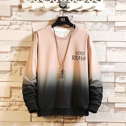 Autumn Spring Black White Tshirt Top Tees Classic Style Brand Fashion Clothes Plus Size M-5XL O NECK Long Sleeve T Shirt Men'S