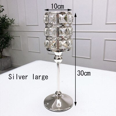 Silver/Gold Crown Candle Holder Fashion Hollow Iron Candlestick Birthday Gift Ornaments Home Decorations