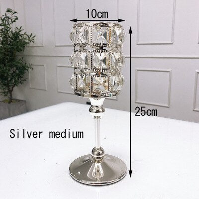 Silver/Gold Crown Candle Holder Fashion Hollow Iron Candlestick Birthday Gift Ornaments Home Decorations