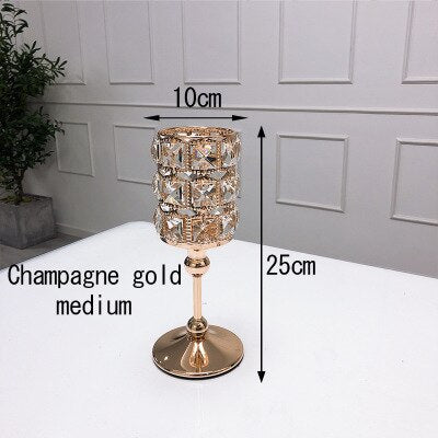 Silver/Gold Crown Candle Holder Fashion Hollow Iron Candlestick Birthday Gift Ornaments Home Decorations