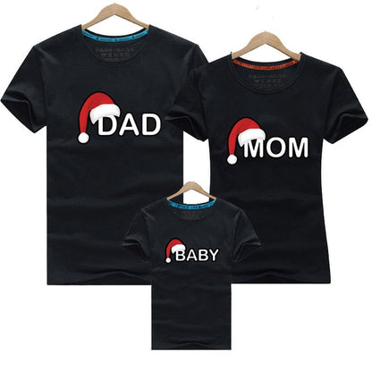 Christmas Dad Mom Baby T-Shirt Clothing for Family Matching Outfits Clothes Mother Daughter Father Son Look Mommy and Me Shirt