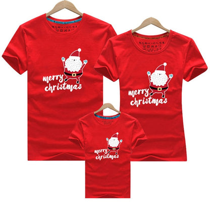 Christmas Dad Mom Baby T-Shirt Clothing for Family Matching Outfits Clothes Mother Daughter Father Son Look Mommy and Me Shirt