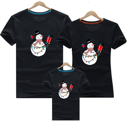 Christmas Dad Mom Baby T-Shirt Clothing for Family Matching Outfits Clothes Mother Daughter Father Son Look Mommy and Me Shirt