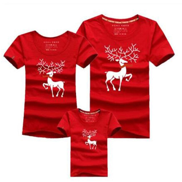 Christmas Dad Mom Baby T-Shirt Clothing for Family Matching Outfits Clothes Mother Daughter Father Son Look Mommy and Me Shirt