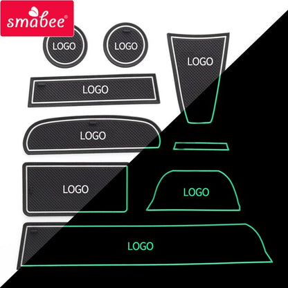 Smabee Anti-Slip Gate Slot Cup Mat for Lada Granta Interior Non-slip mat Accessories Door Pad 9pcs/16pcs Car Styling Stickers