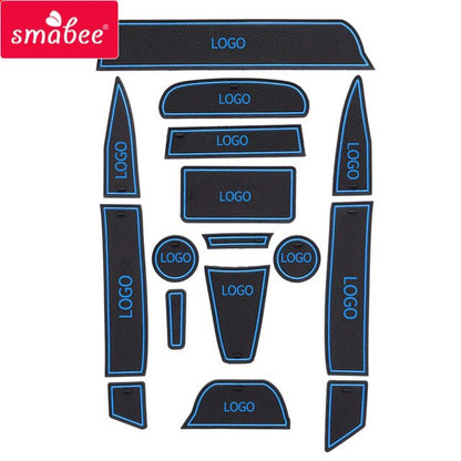 Smabee Anti-Slip Gate Slot Cup Mat for Lada Granta Interior Non-slip mat Accessories Door Pad 9pcs/16pcs Car Styling Stickers