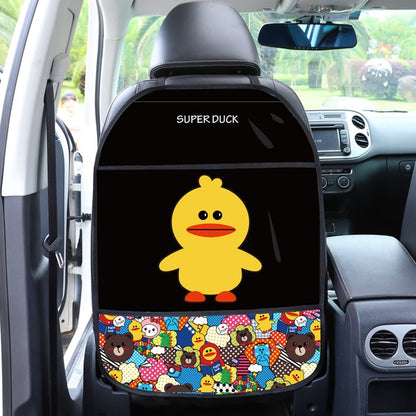 Cartoon Cute Car Seat Back Cover Protector for Kids Children 1Pcs Anti Kick Mat Waterproof Anti-dirt Protective Pad for Car