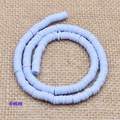 6mm Flat Round Polymer Clay Beads Chip Disk Loose Spacer Handmade Beads For DIY Jewelry Making Bracelet Finding Mixed Color