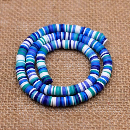 6mm Flat Round Polymer Clay Beads Chip Disk Loose Spacer Handmade Beads For DIY Jewelry Making Bracelet Finding Mixed Color
