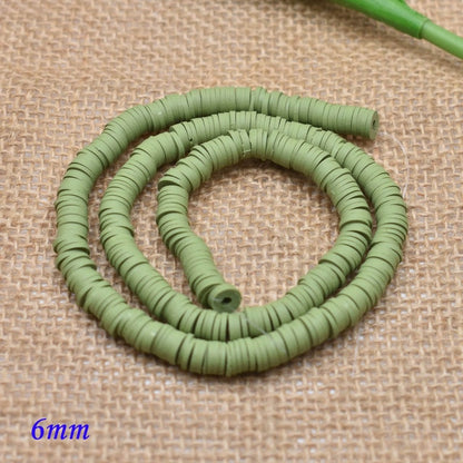 6mm Flat Round Polymer Clay Beads Chip Disk Loose Spacer Handmade Beads For DIY Jewelry Making Bracelet Finding Mixed Color