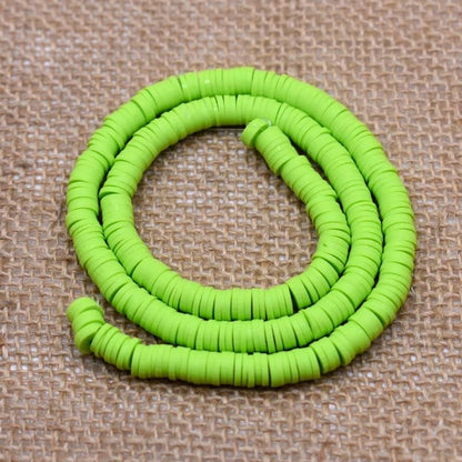 6mm Flat Round Polymer Clay Beads Chip Disk Loose Spacer Handmade Beads For DIY Jewelry Making Bracelet Finding Mixed Color
