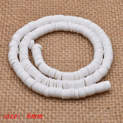 6mm Flat Round Polymer Clay Beads Chip Disk Loose Spacer Handmade Beads For DIY Jewelry Making Bracelet Finding Mixed Color
