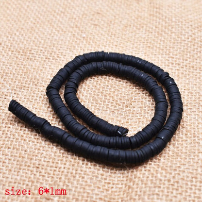 6mm Flat Round Polymer Clay Beads Chip Disk Loose Spacer Handmade Beads For DIY Jewelry Making Bracelet Finding Mixed Color