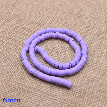 6mm Flat Round Polymer Clay Beads Chip Disk Loose Spacer Handmade Beads For DIY Jewelry Making Bracelet Finding Mixed Color