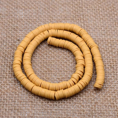6mm Flat Round Polymer Clay Beads Chip Disk Loose Spacer Handmade Beads For DIY Jewelry Making Bracelet Finding Mixed Color