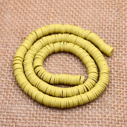 6mm Flat Round Polymer Clay Beads Chip Disk Loose Spacer Handmade Beads For DIY Jewelry Making Bracelet Finding Mixed Color