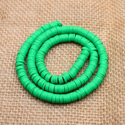 6mm Flat Round Polymer Clay Beads Chip Disk Loose Spacer Handmade Beads For DIY Jewelry Making Bracelet Finding Mixed Color