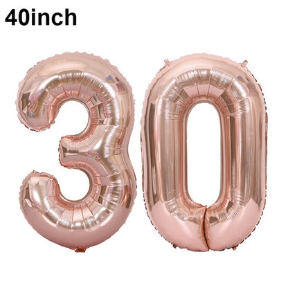 Birthday Party Decoration 18 21 30 40 50 Rose Gold Satin Sash Crystal Crown Tiara Happy Birthday Anniversary Party Supplies