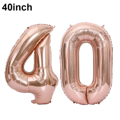 Birthday Party Decoration 18 21 30 40 50 Rose Gold Satin Sash Crystal Crown Tiara Happy Birthday Anniversary Party Supplies