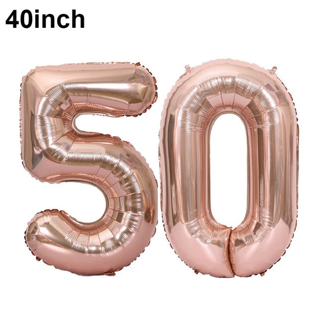 Birthday Party Decoration 18 21 30 40 50 Rose Gold Satin Sash Crystal Crown Tiara Happy Birthday Anniversary Party Supplies