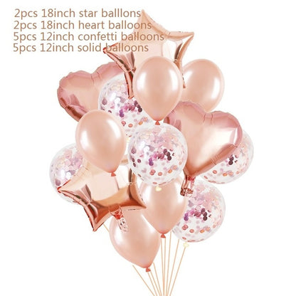 Birthday Party Decoration 18 21 30 40 50 Rose Gold Satin Sash Crystal Crown Tiara Happy Birthday Anniversary Party Supplies