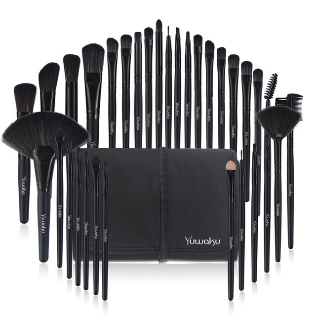 Yuwaku Professional 32Pcs/Set Makeup Brush Foundation Eye Shadows Lipsticks Powder Make Up Brushes Tool Bag Pincel Maquiagem Kit