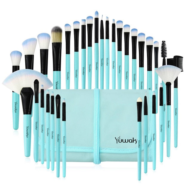 Yuwaku Professional 32Pcs/Set Makeup Brush Foundation Eye Shadows Lipsticks Powder Make Up Brushes Tool Bag Pincel Maquiagem Kit