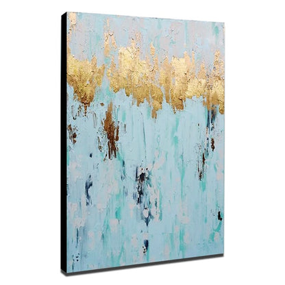 Mintura Hand Painted Oil Paintings on Canvas Gold Foil Abstract Painting Wall Picture for Living Room  Home Decor Art  No Framed