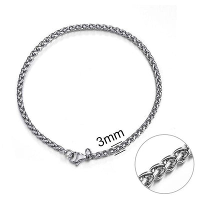 Jiayiqi 5-11 mm Men Chain Bracelet Stainless Steel Curb Cuban Link Chain Bangle for Male Women Hiphop Trendy Wrist Jewelry Gift