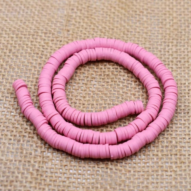 6mm Flat Round Polymer Clay Beads Chip Disk Loose Spacer Handmade Beads For DIY Jewelry Making Bracelet Finding Mixed Color