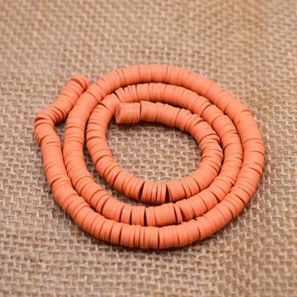 6mm Flat Round Polymer Clay Beads Chip Disk Loose Spacer Handmade Beads For DIY Jewelry Making Bracelet Finding Mixed Color
