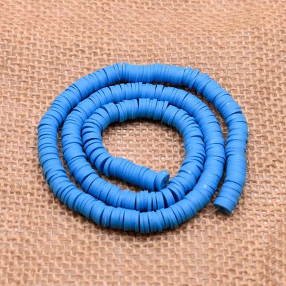 6mm Flat Round Polymer Clay Beads Chip Disk Loose Spacer Handmade Beads For DIY Jewelry Making Bracelet Finding Mixed Color