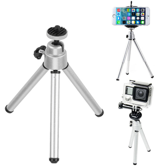 Universal Table Desk Tripod Mini Portable Aluminum Alloy Tripod Camera Stand Accessory for GoPro Cam Mobile Phone