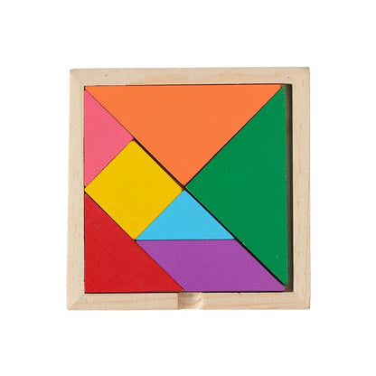 Kids Montessori Wooden Toys Rainbow Blocks Kid Learning Toy Baby Music Rattles Graphic Colorful Wooden Blocks Educational Toy