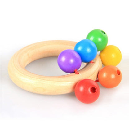Kids Montessori Wooden Toys Rainbow Blocks Kid Learning Toy Baby Music Rattles Graphic Colorful Wooden Blocks Educational Toy