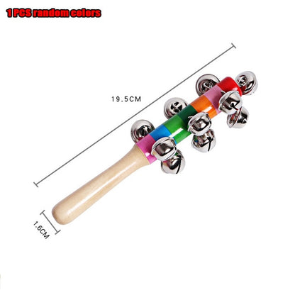 Kids Montessori Wooden Toys Rainbow Blocks Kid Learning Toy Baby Music Rattles Graphic Colorful Wooden Blocks Educational Toy