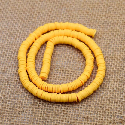 6mm Flat Round Polymer Clay Beads Chip Disk Loose Spacer Handmade Beads For DIY Jewelry Making Bracelet Finding Mixed Color