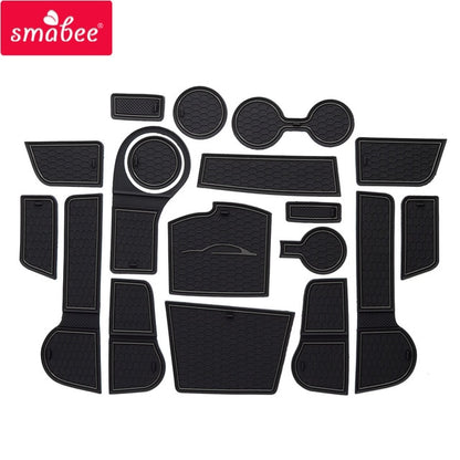 smabee Anti-Slip Gate slot cup mat for Kia Rio 4  X-Line RIO 2017 2018 2019 2020 Interior Door Pad/Cup Non-slip pad Accessories