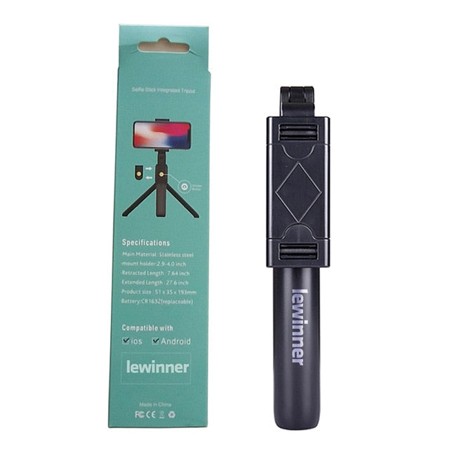 Lewinner 3 in 1 Wireless Bluetooth Selfie Stick Mini Tripod Extendable Monopod Universal For iPhone X 8 7 6s For Samsung/Huawei
