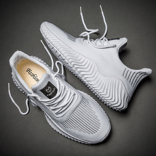 Hot Sale New Mesh Men Shoes Breathable White Men's Sneakers Lac-up Lightweight Black Walking Man Tenis Shoes Zapatillas Hombre