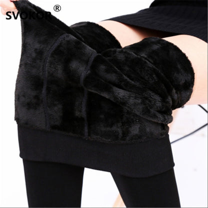 SVOKOR Hot 2020 New Fashion Leggings Women's Autumn And Winter High Elasticity And Good Quality Thick Velvet Pants Warm Leggings