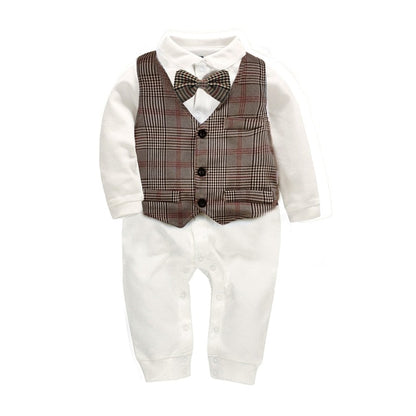 Toddler Boys Clothing Set 2020 Spring Baby cotton plaid Children Kid Clothes Suits 5pcs birthday Party Costume 1 2 3 Year Gift